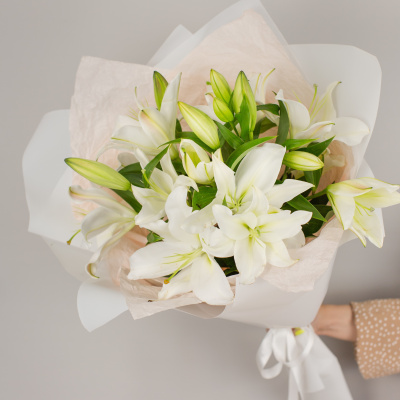 Букет из белых лилий 50441